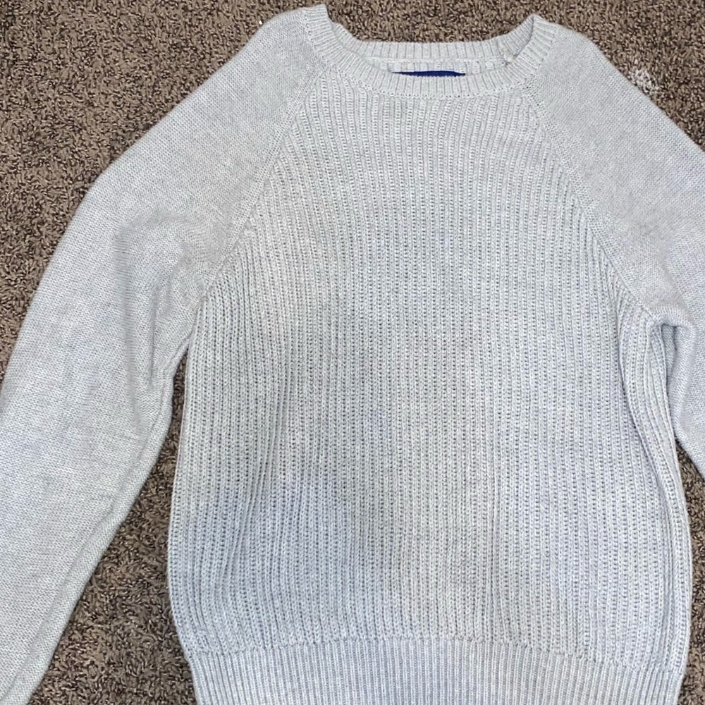 Grey knitted sweater